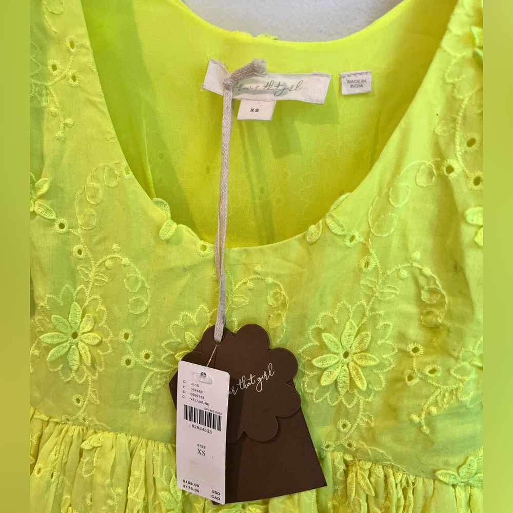 Forever That Girl Eyelet Babydoll Top NWT XS Anthropologie - Picture 3 of 4